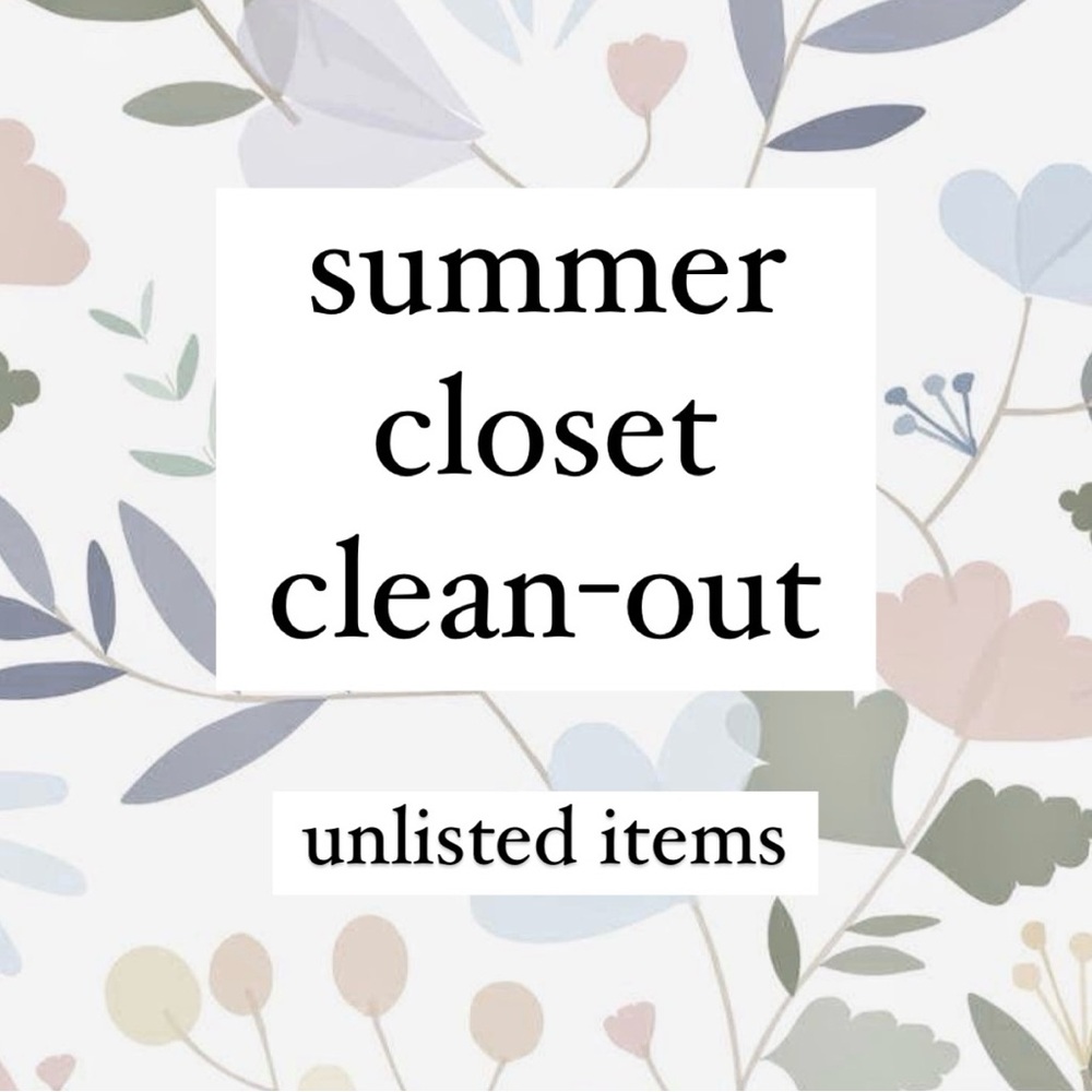summer closet clean-out • $5 start • join me 💕